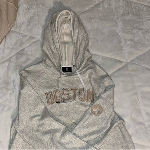 - FISLL NBA Boston Celtics cropped Hoodie with Mesh